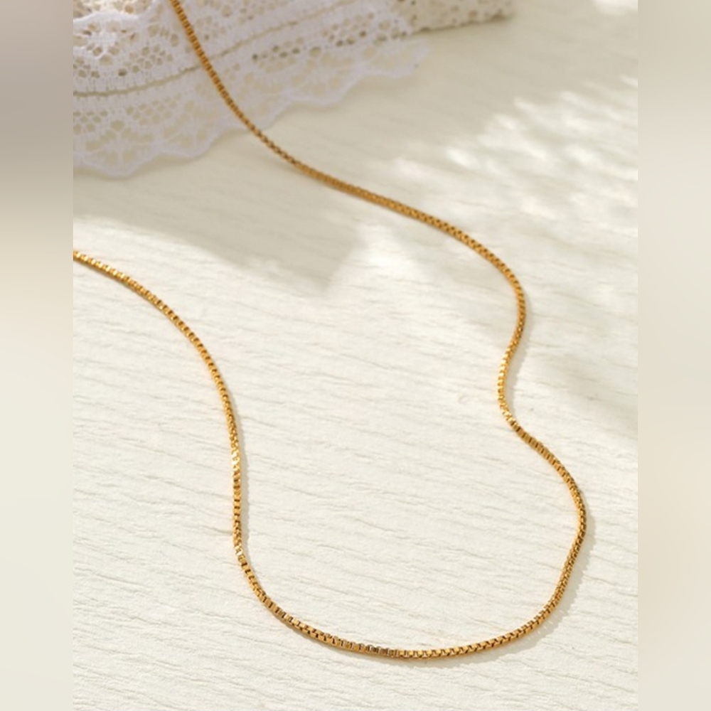 Box Chain  - Gold Minimalist Necklace